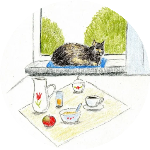 ☕️ Стикер «Sketch cats» для Telegram