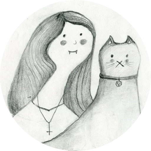 🧟‍♀️ Стикер «Sketch cats» для Telegram