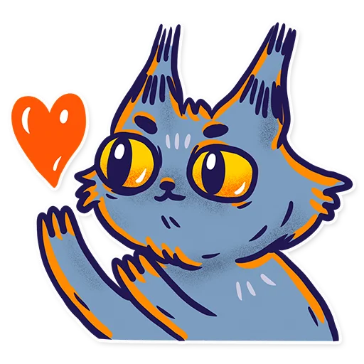 😘 Стикер «Скетч-кот» для Telegram