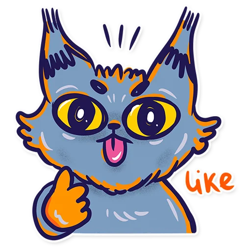 👍 Стикер «Скетч-кот» для Telegram
