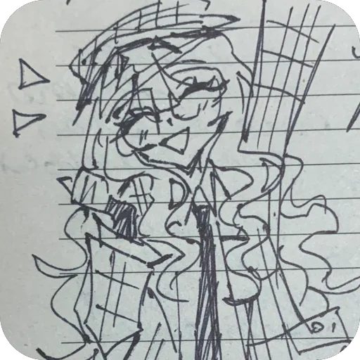 🫥 Стикер «Sketchy rika» для Telegram