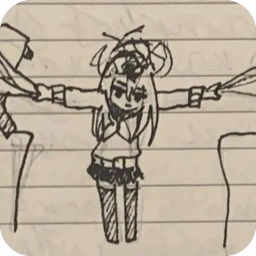 🫥 Стикер «Sketchy rika» для Telegram