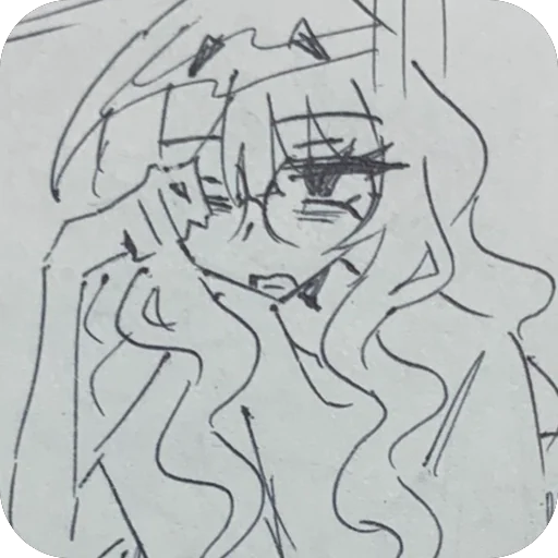 🫥 Стикер «Sketchy rika» для Telegram
