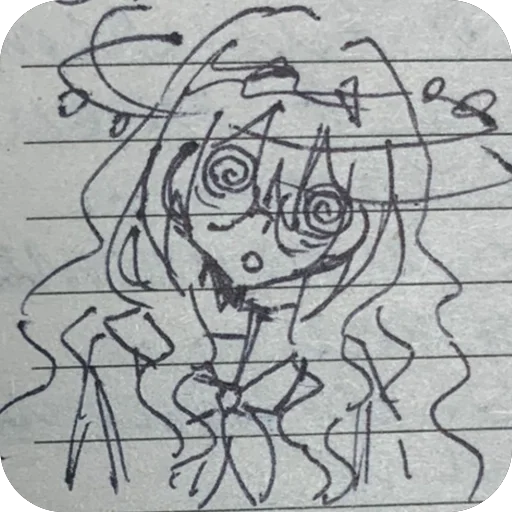 🫥 Стикер «Sketchy rika» для Telegram