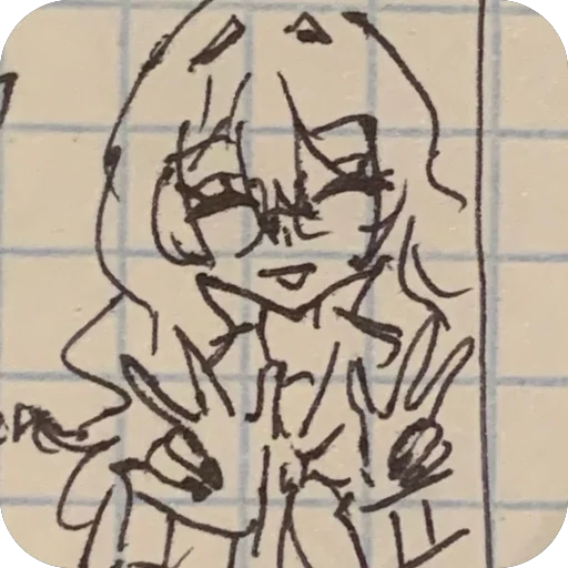 🫥 Стикер «Sketchy rika» для Telegram