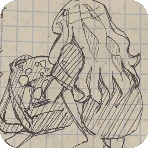 🫥 Стикер «Sketchy rika» для Telegram