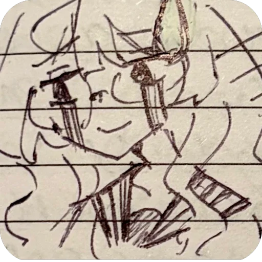 🫥 Стикер «Sketchy rika» для Telegram