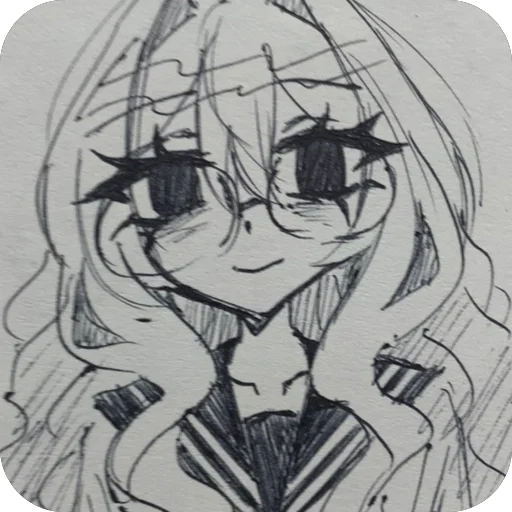 🫥 Стикер «Sketchy rika» для Telegram