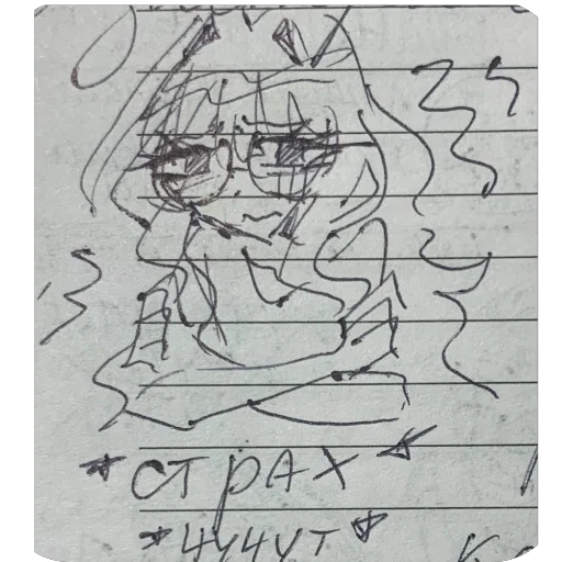 🫥 Стикер «Sketchy rika» для Telegram