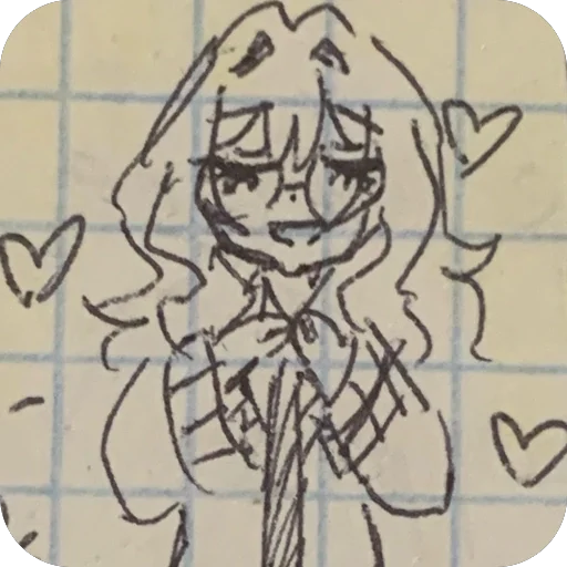 🫥 Стикер «Sketchy rika» для Telegram