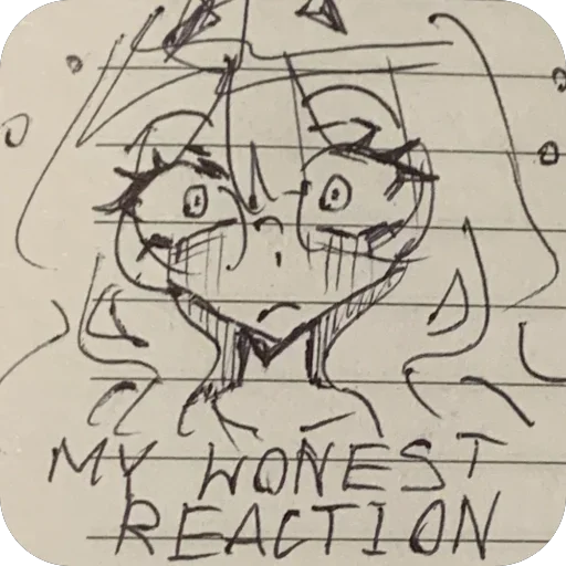 🫥 Стикер «Sketchy rika» для Telegram