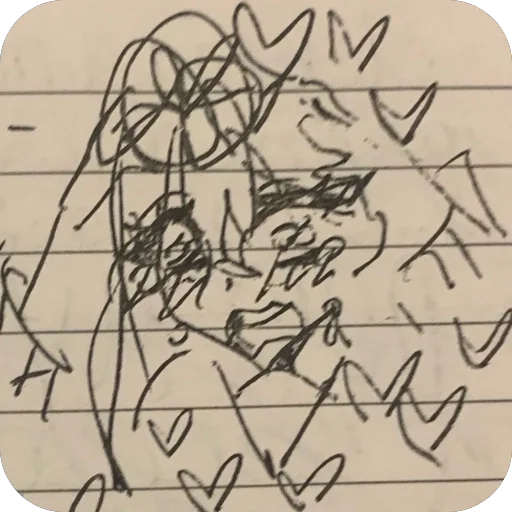 🫥 Стикер «Sketchy rika» для Telegram
