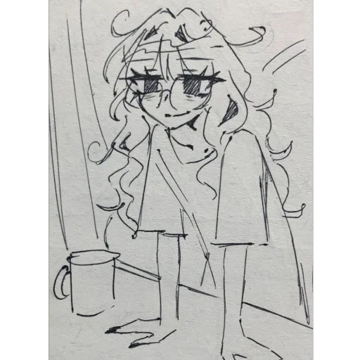 🫥 Стикер «Sketchy rika» для Telegram