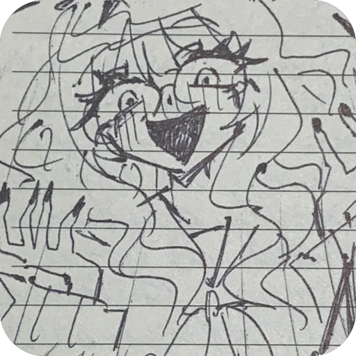 🫥 Стикер «Sketchy rika» для Telegram