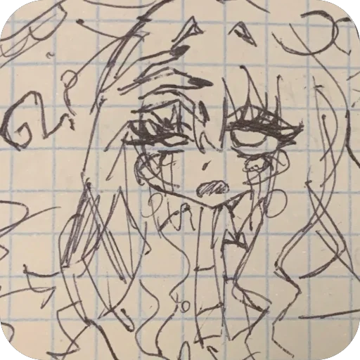 🫥 Стикер «Sketchy rika» для Telegram
