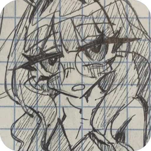 🫥 Стикер «Sketchy rika» для Telegram