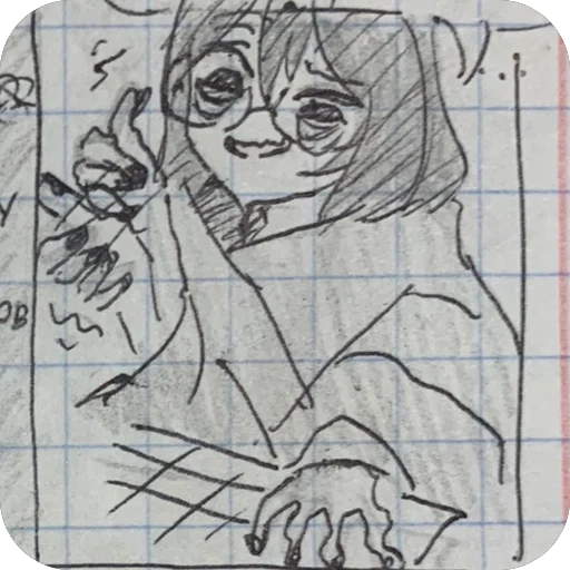 🫥 Стикер «Sketchy rika» для Telegram