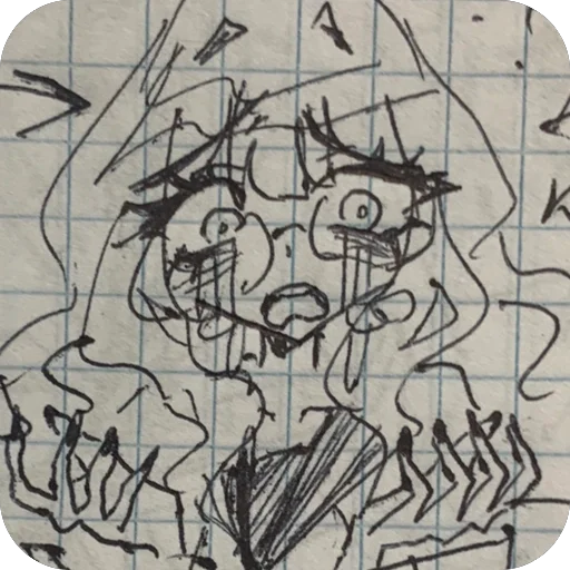🫥 Стикер «Sketchy rika» для Telegram