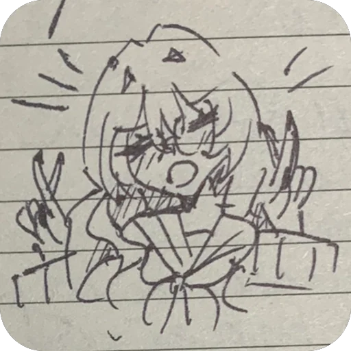 🫥 Стикер «Sketchy rika» для Telegram