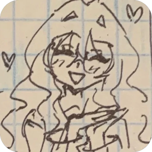 🫥 Стикер «Sketchy rika» для Telegram
