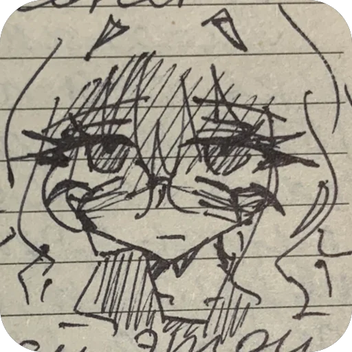 🫥 Стикер «Sketchy rika» для Telegram