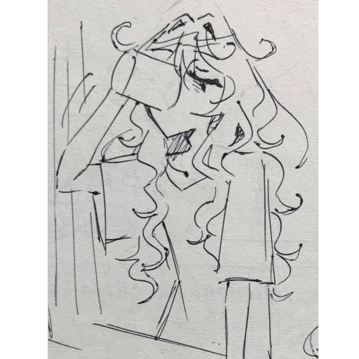 🫥 Стикер «Sketchy rika» для Telegram