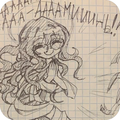 🫥 Стикер «Sketchy rika» для Telegram