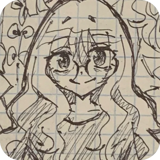 🫥 Стикер «Sketchy rika» для Telegram