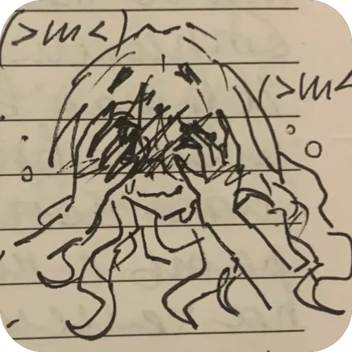 🫥 Стикер «Sketchy rika» для Telegram
