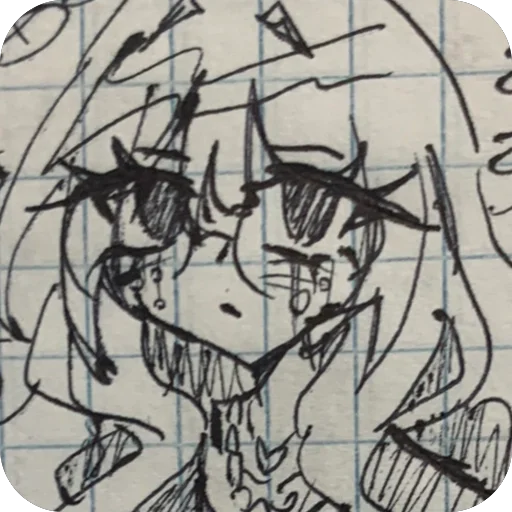 🫥 Стикер «Sketchy rika» для Telegram
