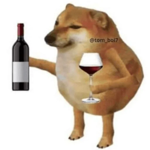 🍷 Стикер «мемные животные» для Telegram