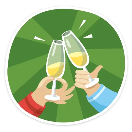🕛 Стикер «Happy» для Telegram