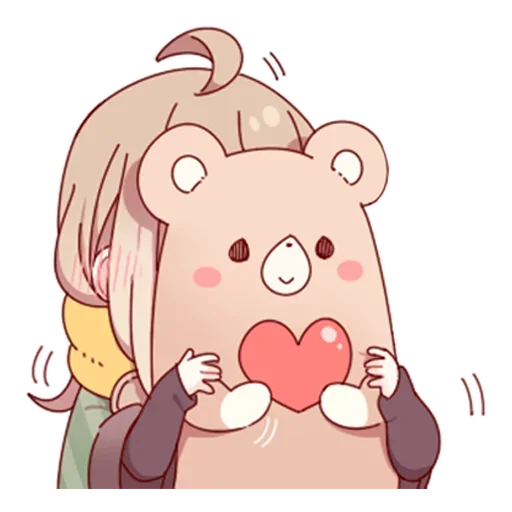 🥰 Стикер «Скромная тян» для Telegram