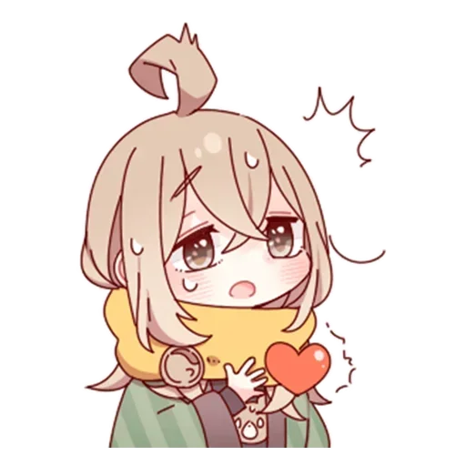😍 Стикер «Скромная тян» для Telegram