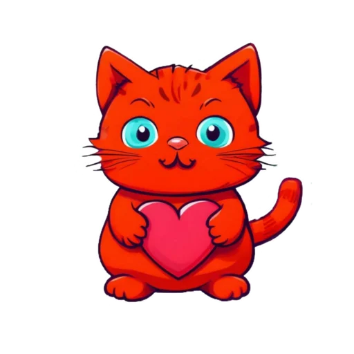 ❤️ Стикер «Котейка» для Telegram
