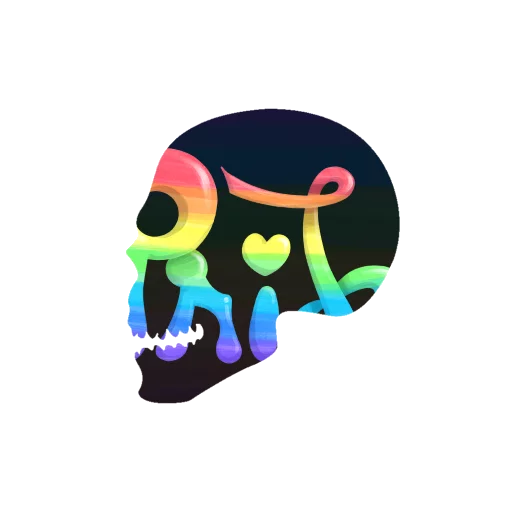 💀 Стикер «Черепа и АРТ» для Telegram