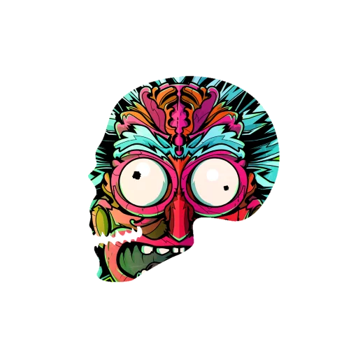 💀 Стикер «Черепа и АРТ» для Telegram