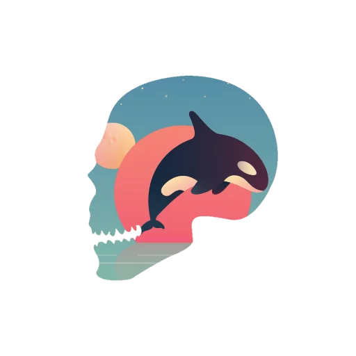 💀 Стикер «Черепа и АРТ» для Telegram