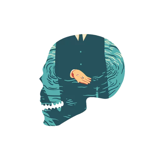 💀 Стикер «Черепа и АРТ» для Telegram