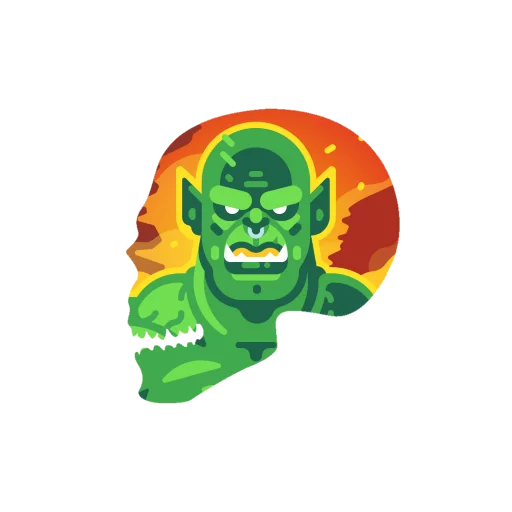 💀 Стикер «Черепа и АРТ» для Telegram