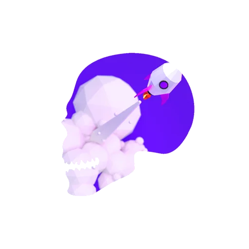 💀 Стикер «Черепа и АРТ» для Telegram