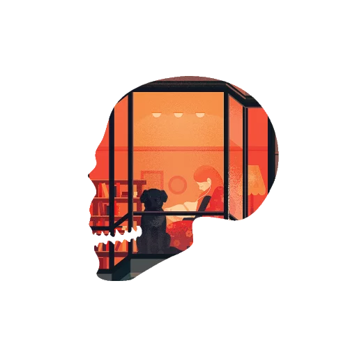 💀 Стикер «Черепа и АРТ» для Telegram