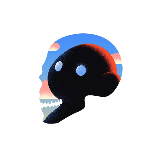 💀 Стикер «Черепа и АРТ» для Telegram