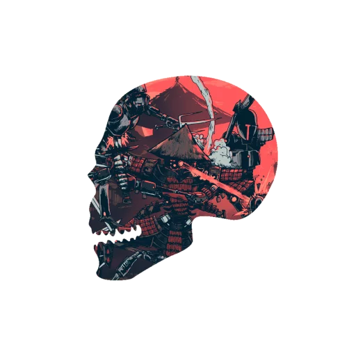 💀 Стикер «Черепа и АРТ» для Telegram