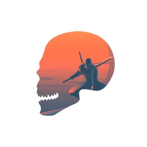 💀 Стикер «Черепа и АРТ» для Telegram