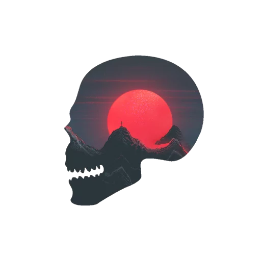 💀 Стикер «Черепа и АРТ» для Telegram