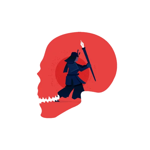 💀 Стикер «Черепа и АРТ» для Telegram