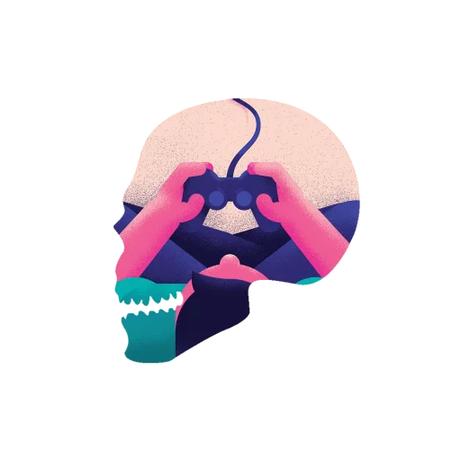 💀 Стикер «Черепа и АРТ» для Telegram