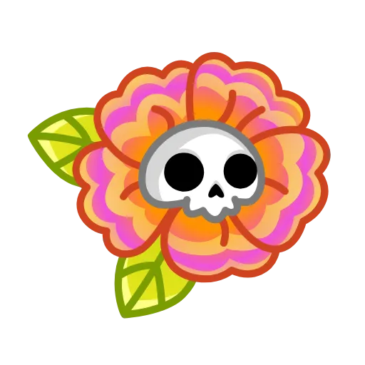 🌼 Эмодзи «Skull Flower» для Telegram