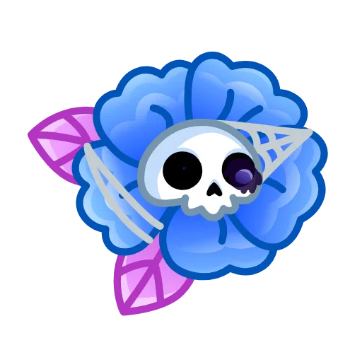 🌼 Эмодзи «Skull Flower» для Telegram
